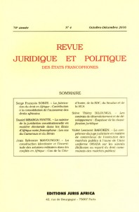 Subscription Revue juridique et politique des états francophones