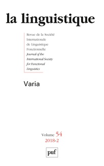 Subscription La Linguistique