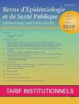 Subscription Revue d’épidémiologie et de santé publique