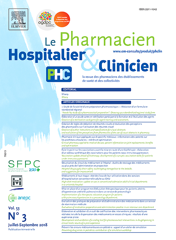 Subscribe to Le Pharmacien Hospitalier et Clinicien --UNI-