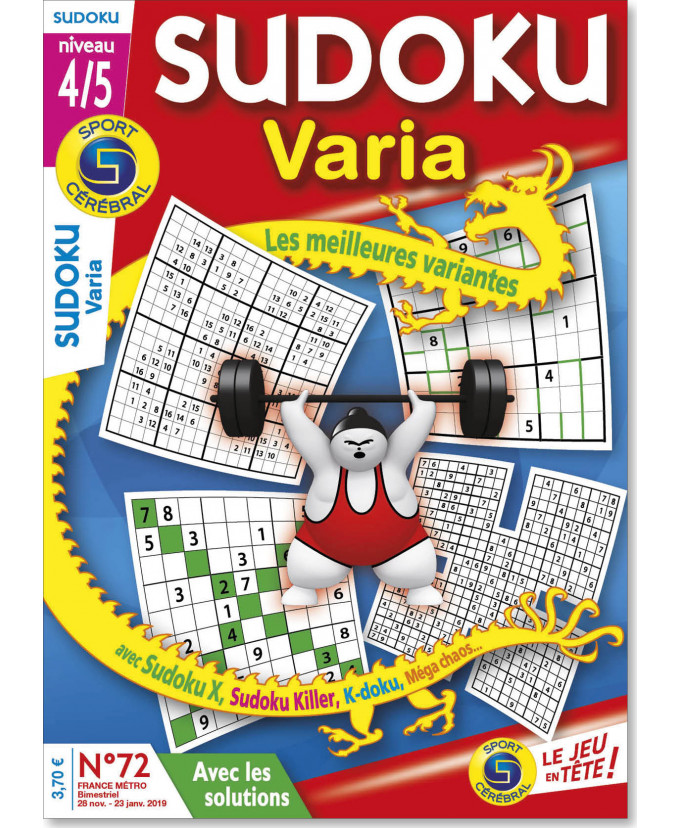 Subscription SUDOKU VARIA NIVEAU 4 5 Magazine Puzzles Games UNI 