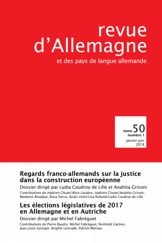 Subscription Revue d’Allemagne et des pays de langue allemande